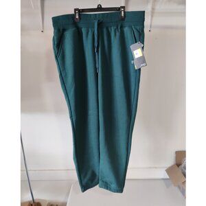 NWT Hind Women's Ribbed Waistband Knit Jogger Sweatpants Teal Size XL $60 H537